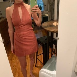 Free People Mini Halter Wrap Dress